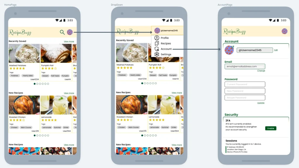 Screen flow example